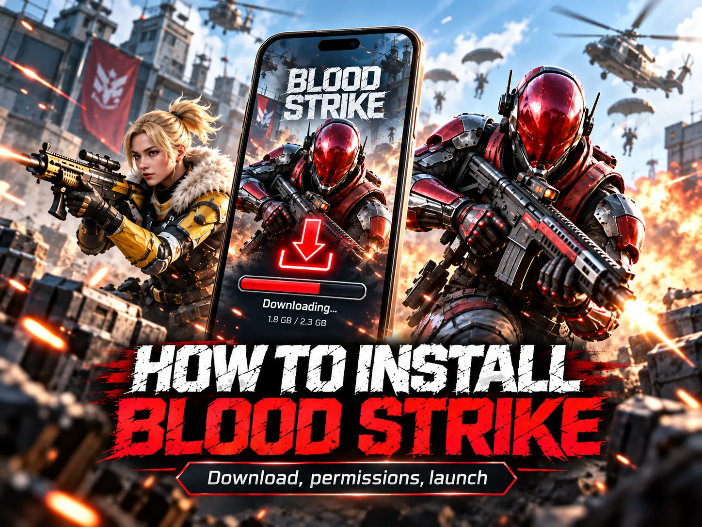 Blood Strike features with fast combat weapons and squad gameplay