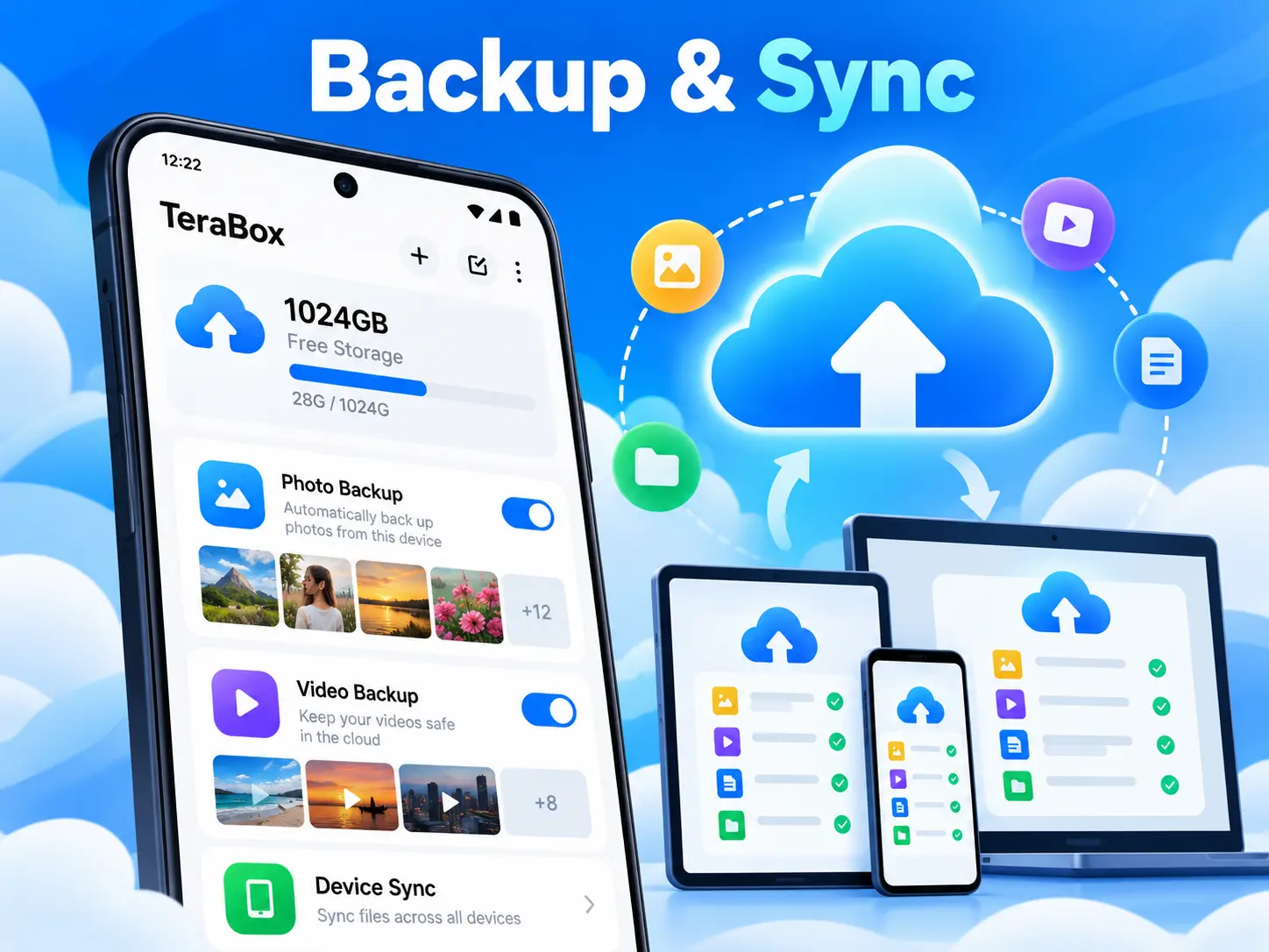 TeraBox Android backup and sync for photos videos and files